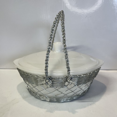 Glasbake white milk glass - glasbake,